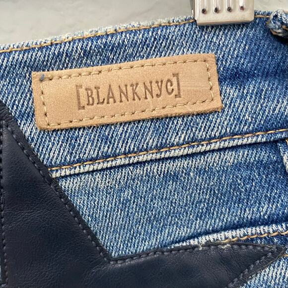 Blank NYC Jeans Womens Size 24 The Madison Crop with Stars Medium Wash - Picture 6 of 10
